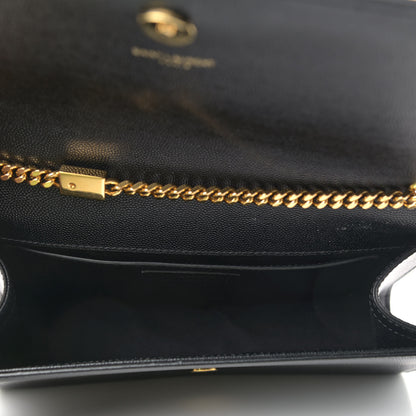 Saint Laurent Grain De Poudre Medium Classic Monogram Kate Satchel Black 5 of 11