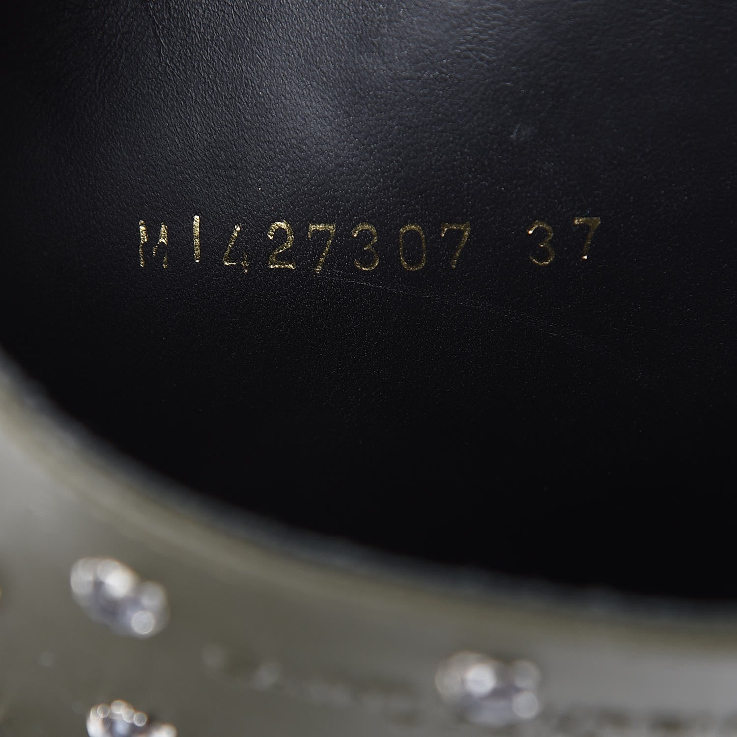 Saint Laurent Rubber Studded Festival Rain Boots 37 New Kaki Fonce 9 of 9