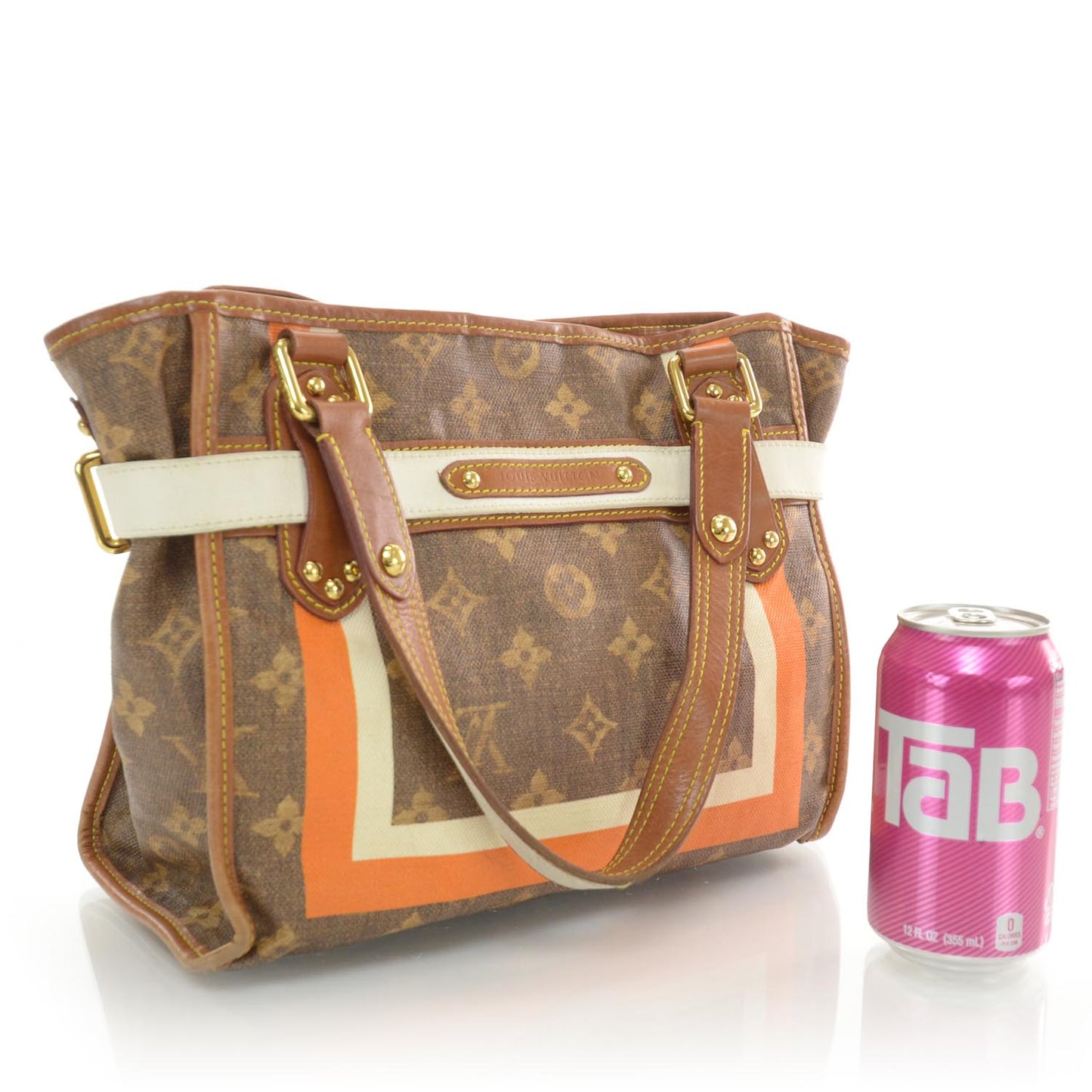 Monogram Rayures Tisse Sac PM