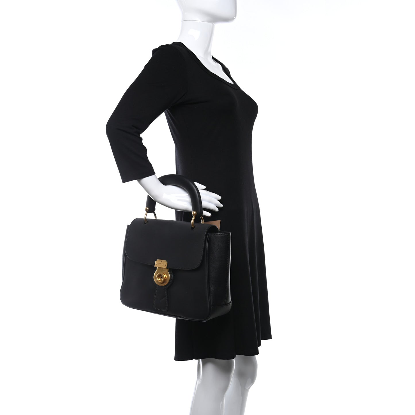 Trench Calfskin Medium DK88 Top Handle Bag Black