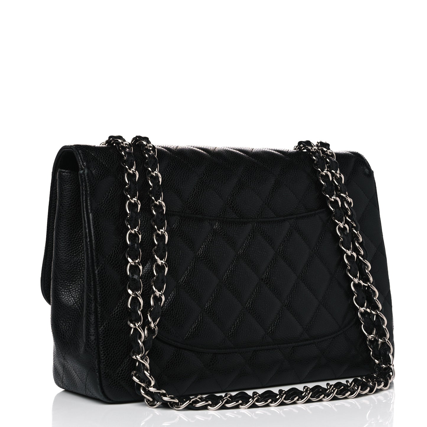Caviar Quilted Jumbo Single Flap Black