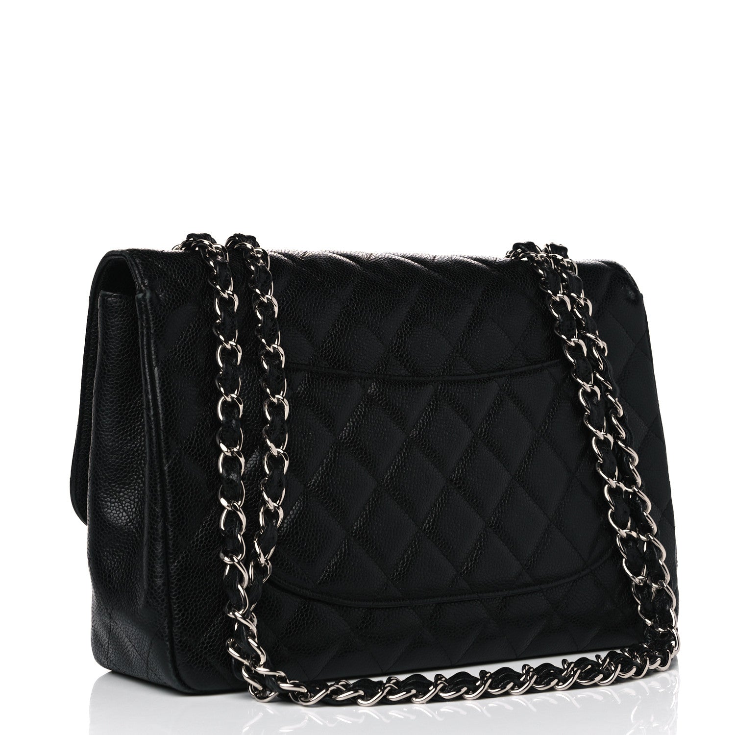 Chanel Caviar Quilted Jumbo Single Flap Black 3 of 13