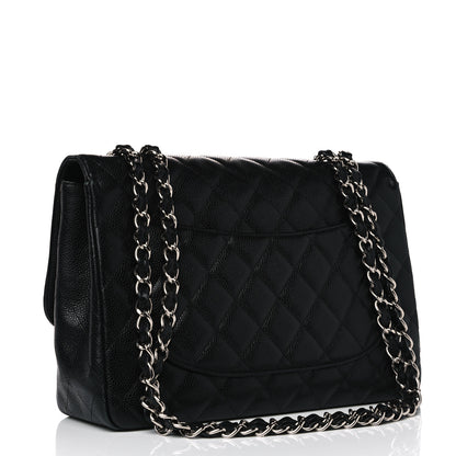 Chanel Caviar Quilted Jumbo Single Flap Black 3 of 13