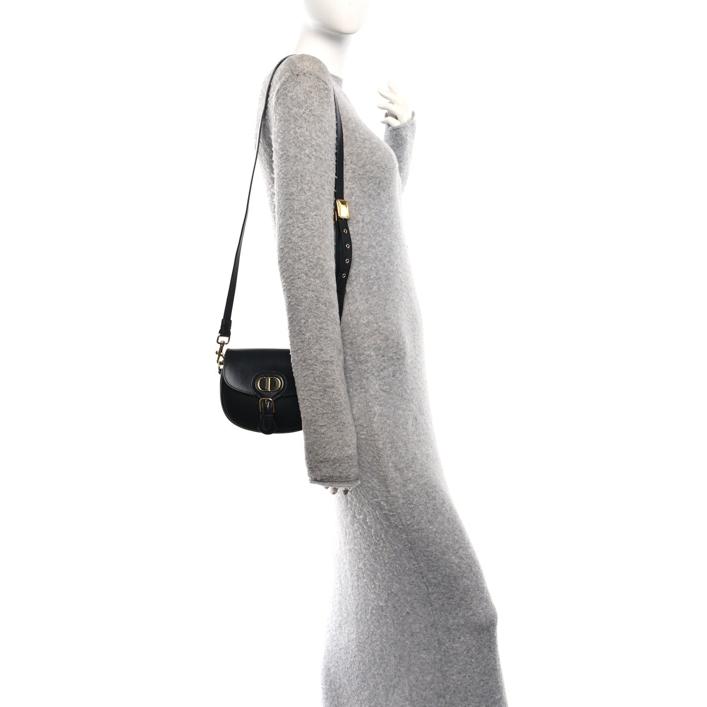 Box Calfskin Small Bobby Flap Black
