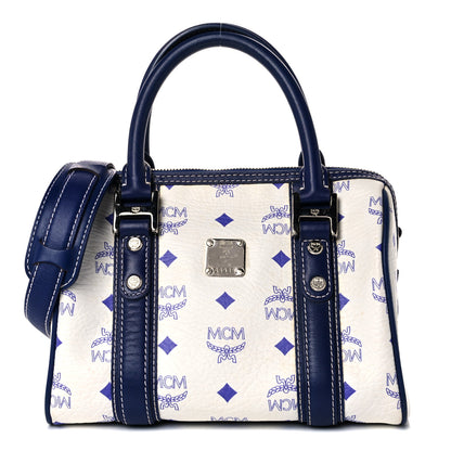 MCM Visetos Boston Satchel Satchel White 1 of 15