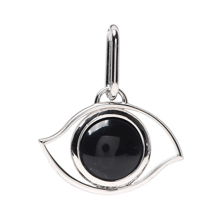 Hermes Palladium Onyx Eye Curiosite Charm 1 of 4