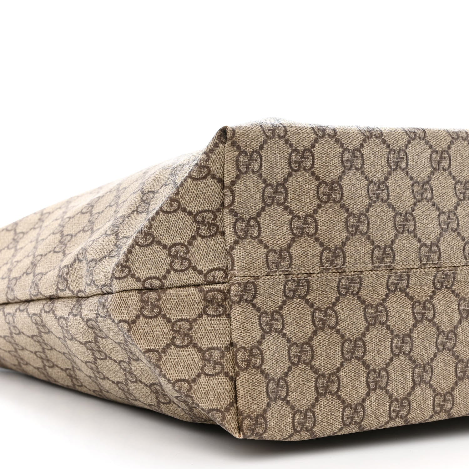 Gucci Soft GG Supreme Monogram Web Handle Vertical Tote Dark Brown 9 of 10