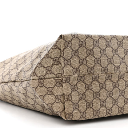 Gucci Soft GG Supreme Monogram Web Handle Vertical Tote Dark Brown 9 of 10