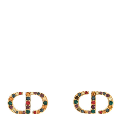 Christian Dior Crystal Clair D Lune Earrings Multicolor Gold 1 of 4