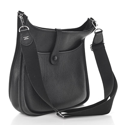 Hermes Taurillon Clemence Evelyne III GM Black 3 of 10