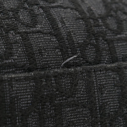 Christian Dior Oblique Jacquard Grained Calfskin Saddle Backpack With Flap Black 10 of 12