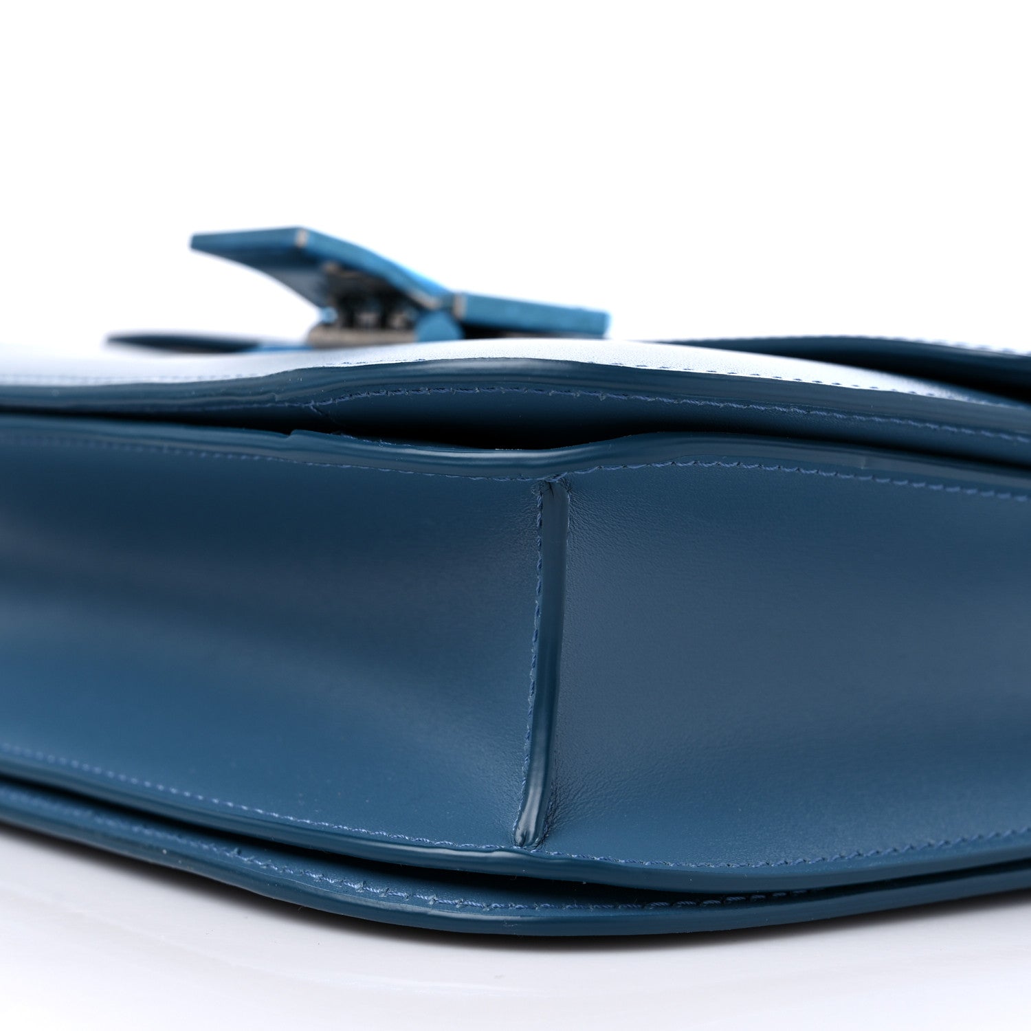 Celine Box Calfskin Medium Classic Box Flap Bag Slate Blue 9 of 10