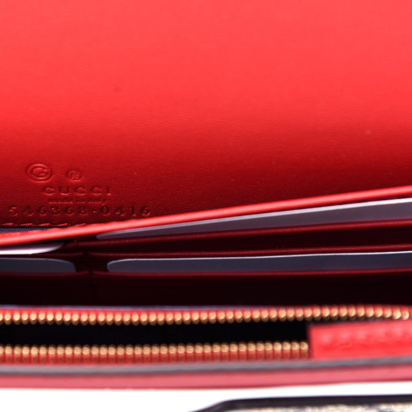 GG Supreme Monogram Blooms Chain Wallet Blue