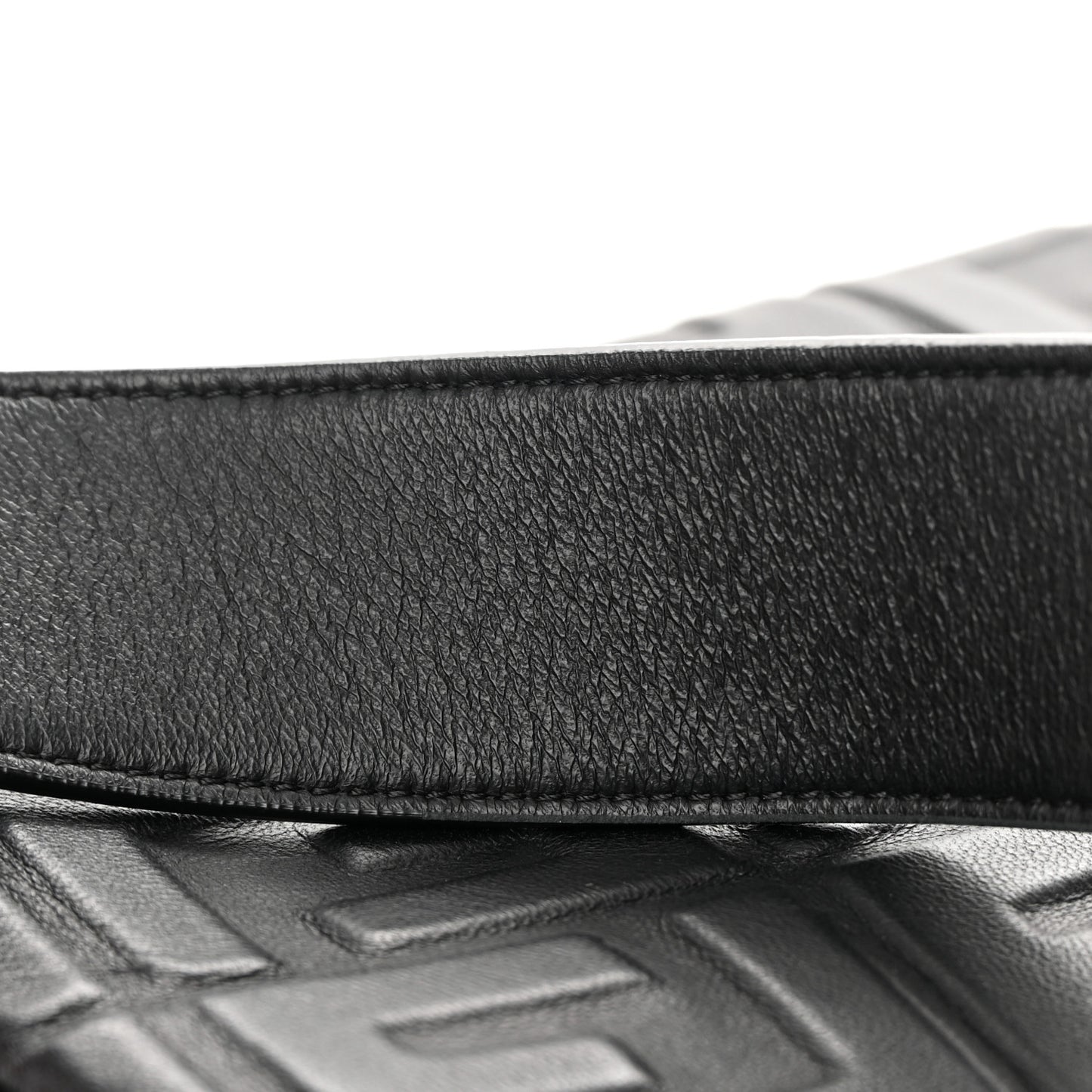 Nappa FF 1974 Embossed Baguette Black