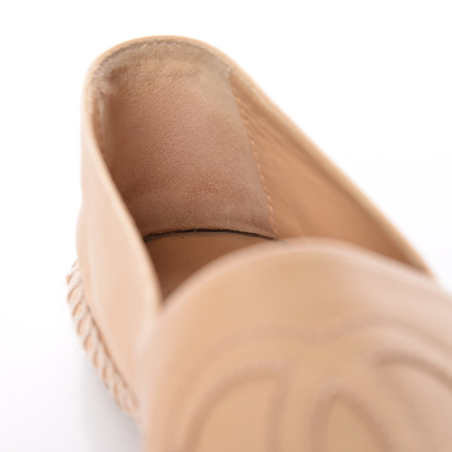 Lambskin CC Espadrilles 36 Beige Black