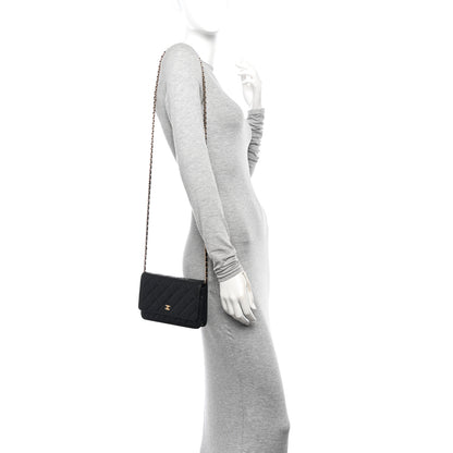 Chanel Caviar Quilted Wallet on Chain WOC Black 2 of 11