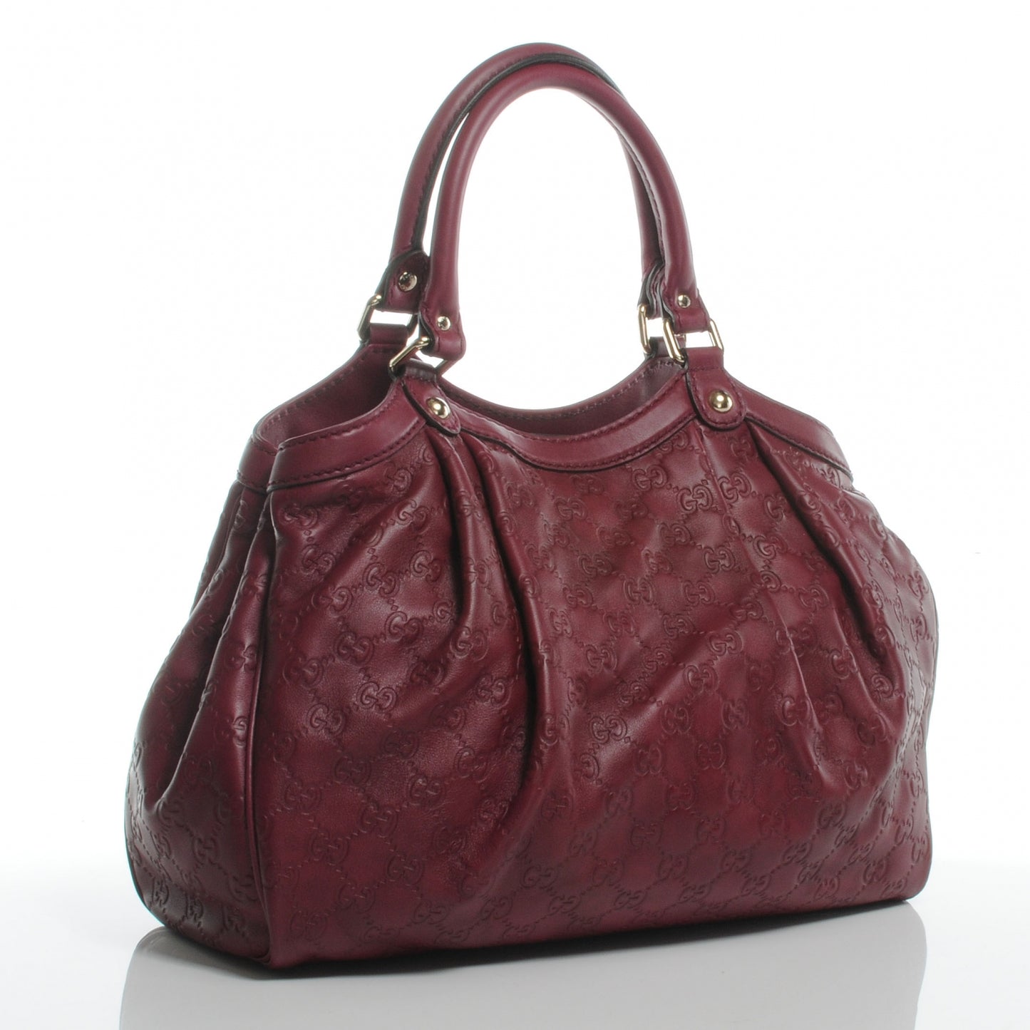 Guccissima Medium Sukey Tote Cherry