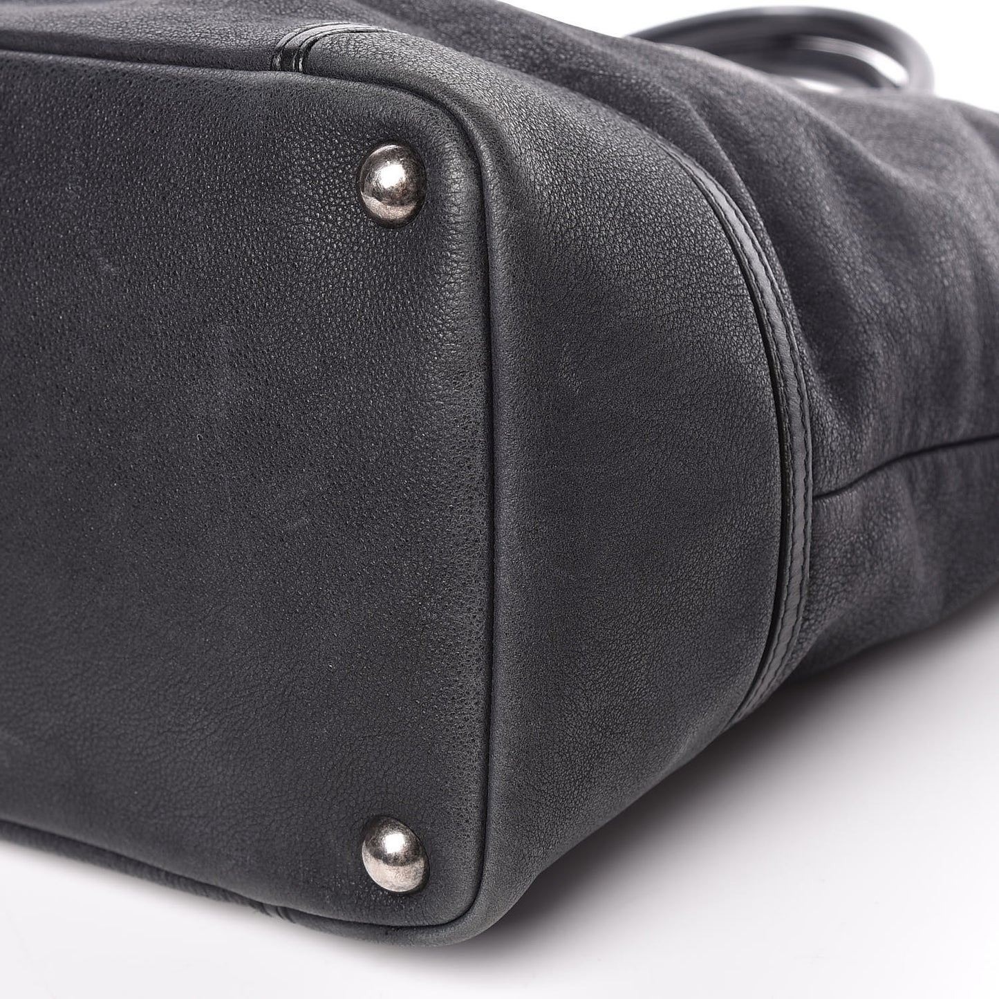 Washed Calfskin Tote Black