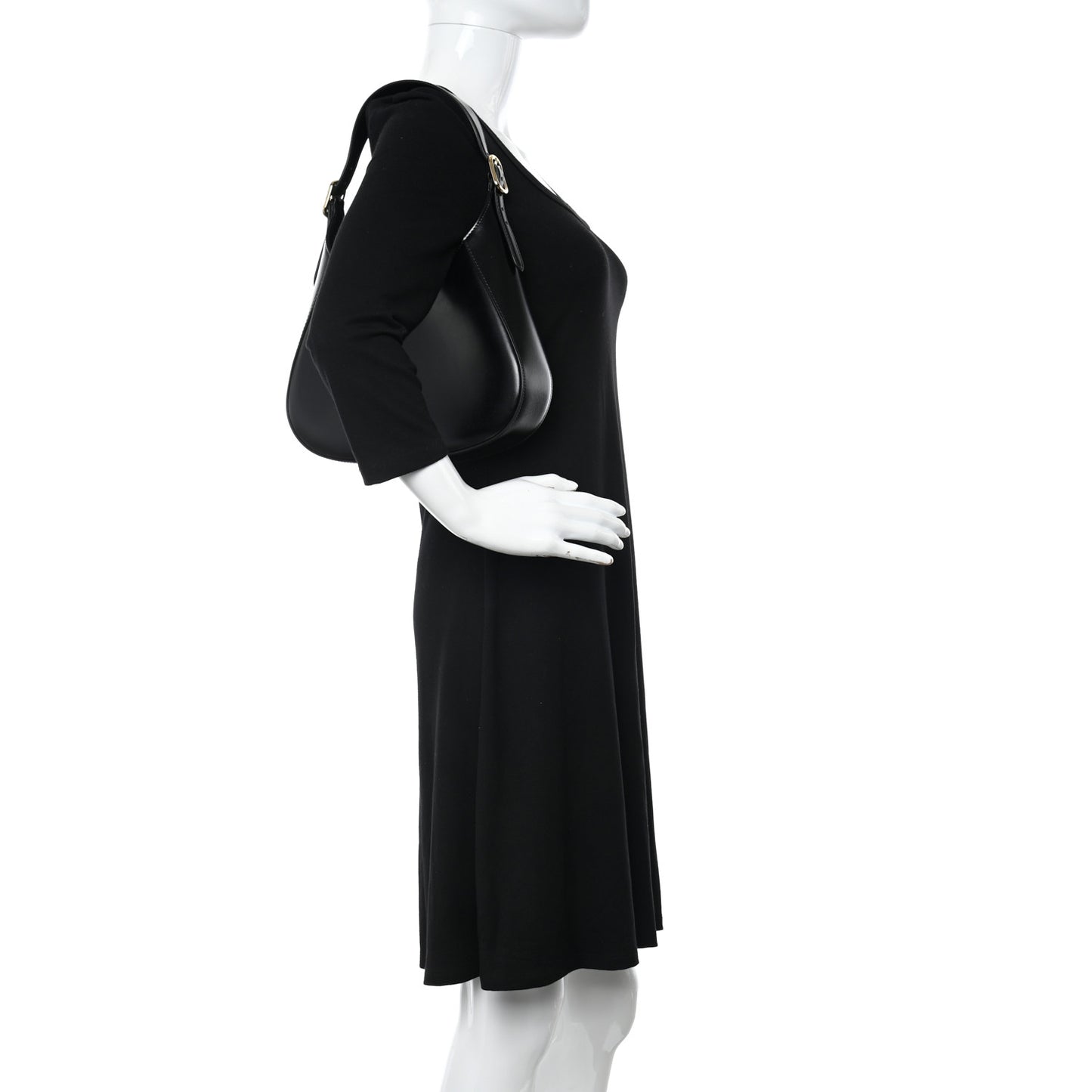 Box Calfskin Shoulder Bag Black