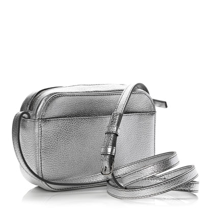 Balenciaga Metallic Goatskin Logo XS Everyday Camera Bag Argent Black 4 of 10