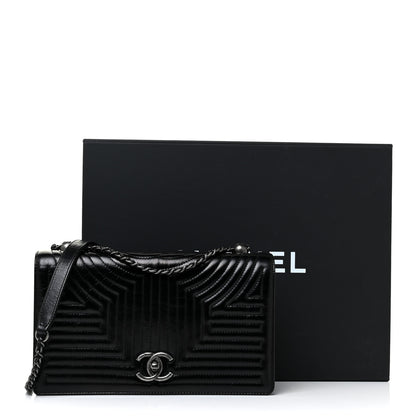 Chanel Glazed Calfskin Quilted Medium Korean Garden Flap Black 14 of 14