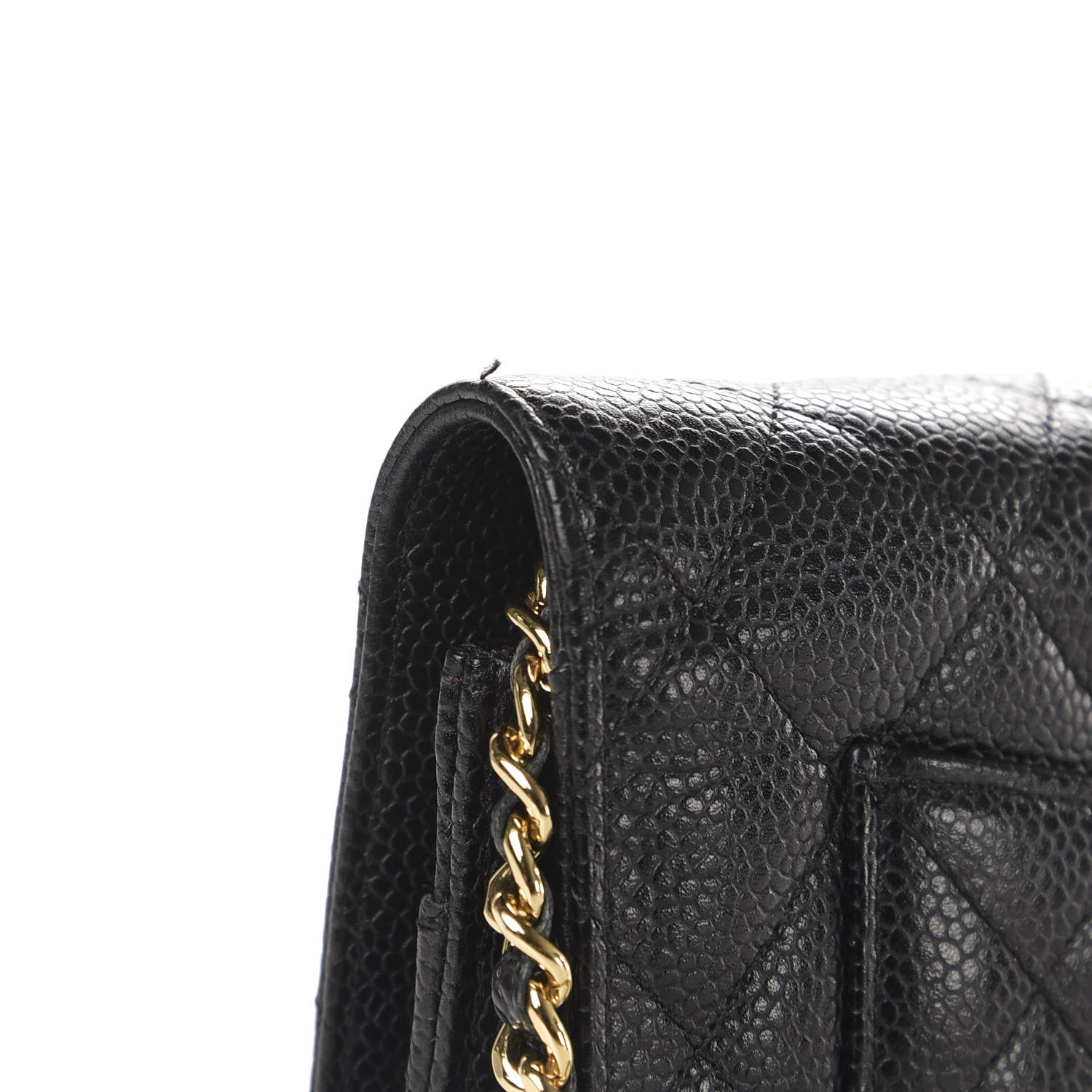 Chanel Caviar Quilted Wallet On Chain WOC Black 10 of 14