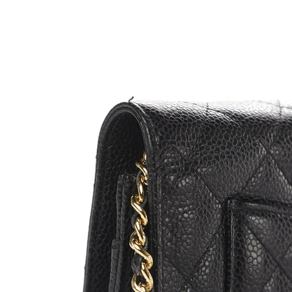 Chanel Caviar Quilted Wallet On Chain WOC Black 10 of 14