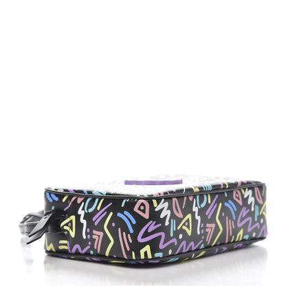 Saint Laurent Grain De Poudre Medium Classic Monogram Multicolor Graphic Print Lou Camera Bag Black 4 of 9