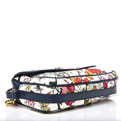 Gucci Canvas Flora Floral Shoulder Bag White Blue Agata Mulitcolor 4 of 11