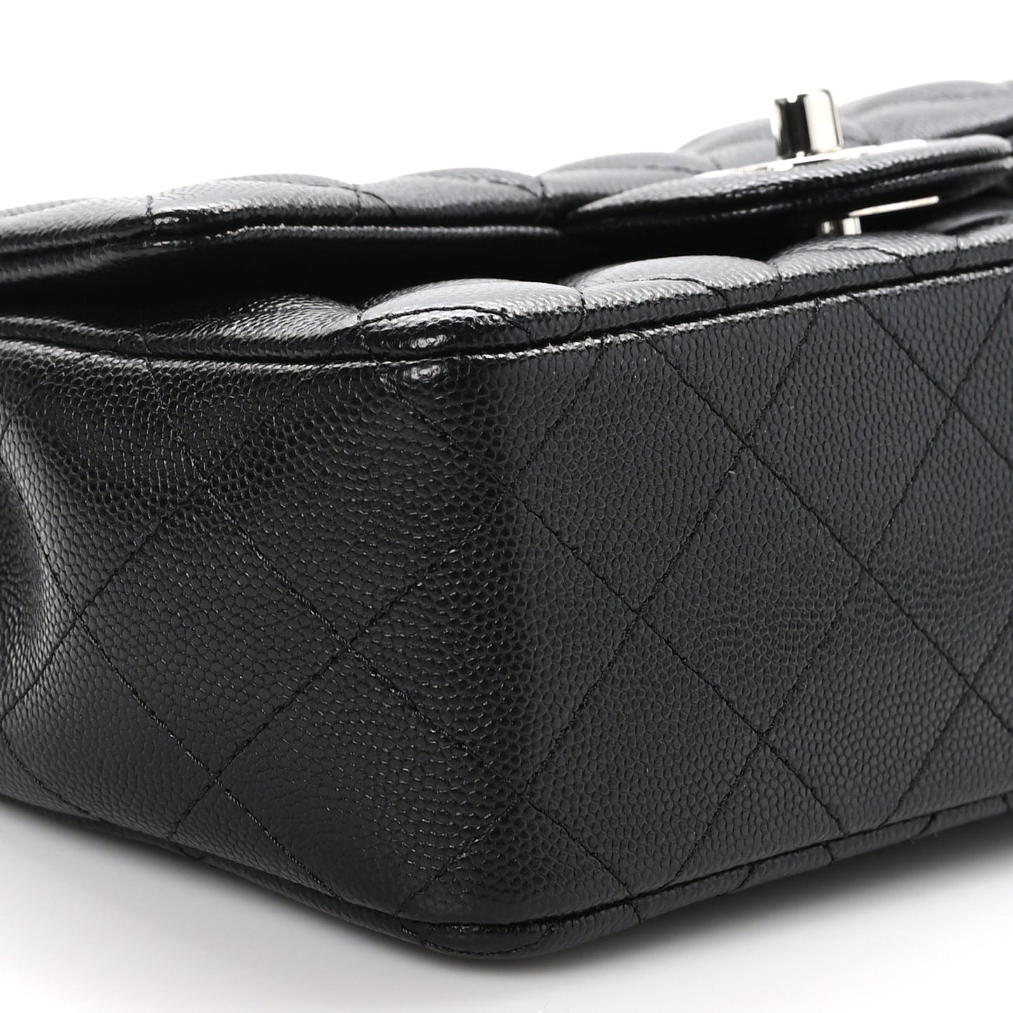 Caviar Quilted Mini Rectangular Flap Black
