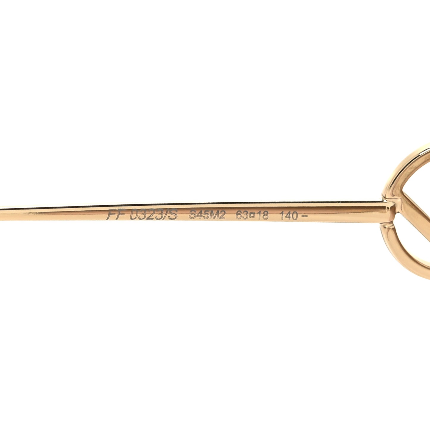 Metal F is Fendi Sunglasses FF 0323/S Gold