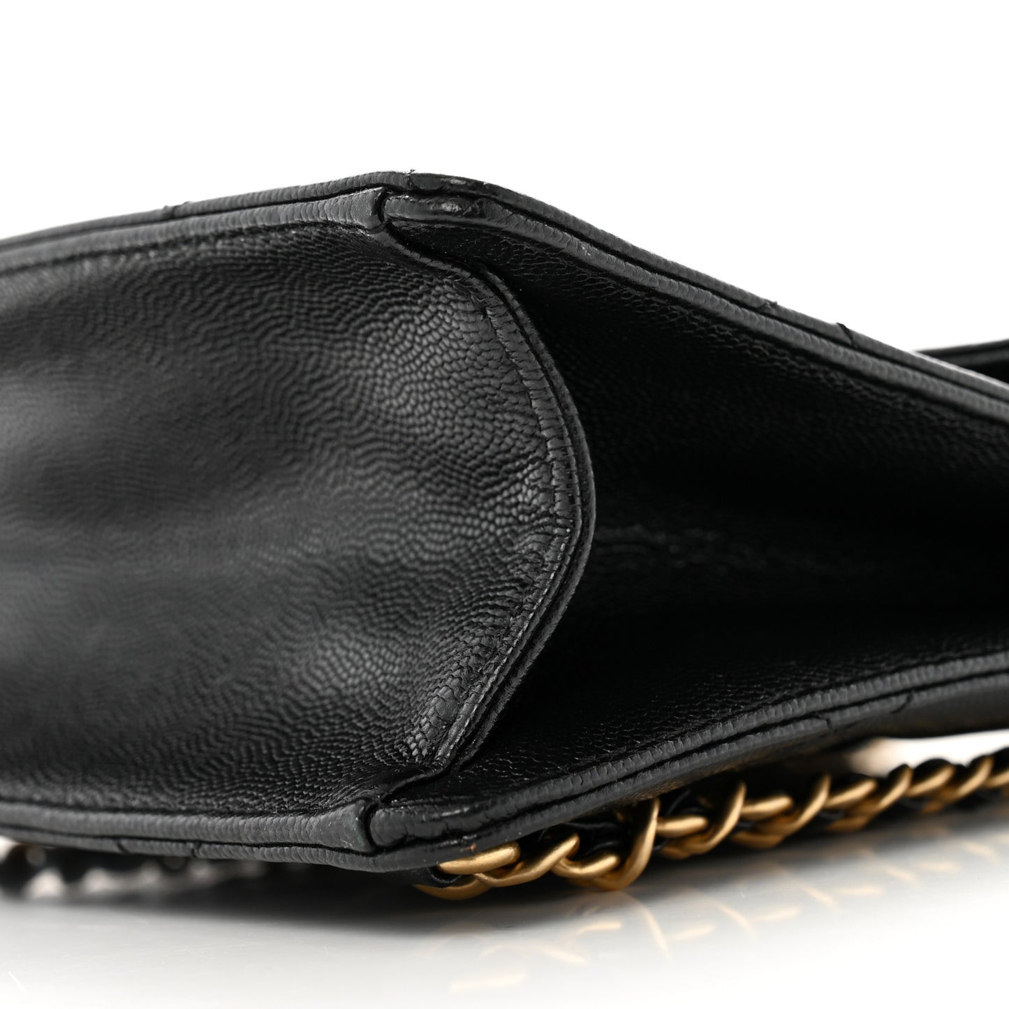 Caviar Quilted Chain Backpack Black