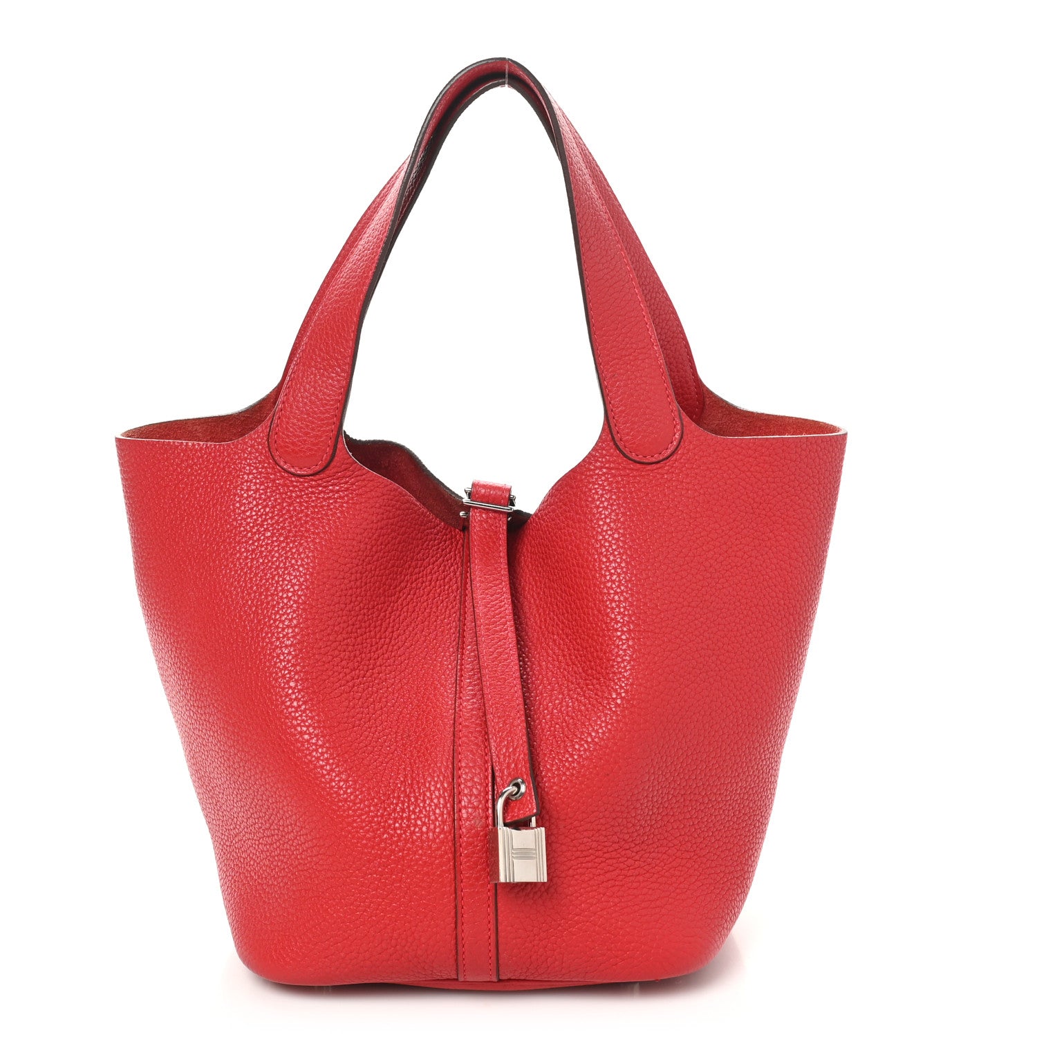 Hermes Taurillon Clemence Picotin Lock 22 MM Rouge Casaque 1 of 10