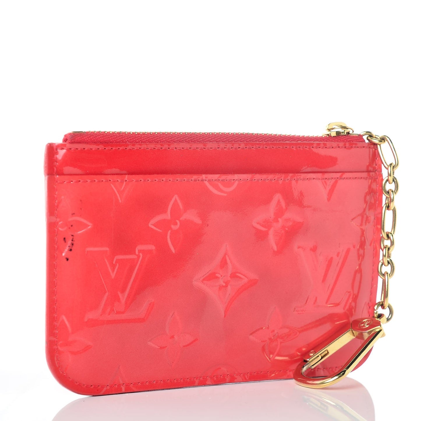 Vernis Key Pouch Rose Litchi