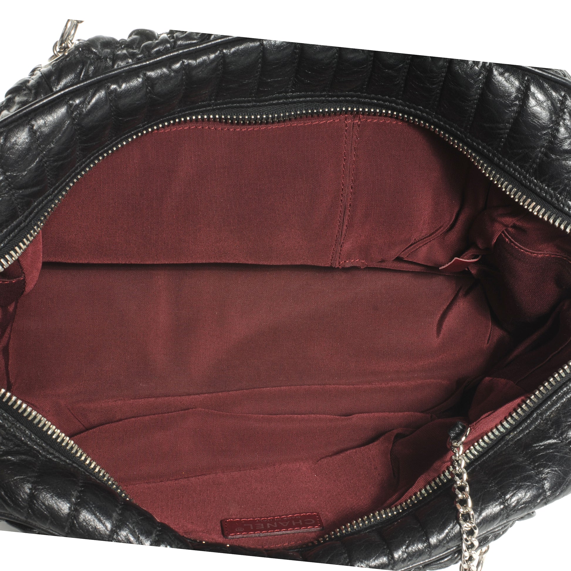 Chanel Lambskin Astrakhan Bowler Black 5 of 7