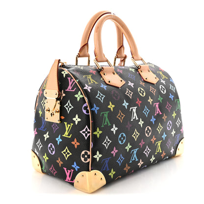 Louis Vuitton Monogram Multicolor Speedy 30 Black 3 of 9
