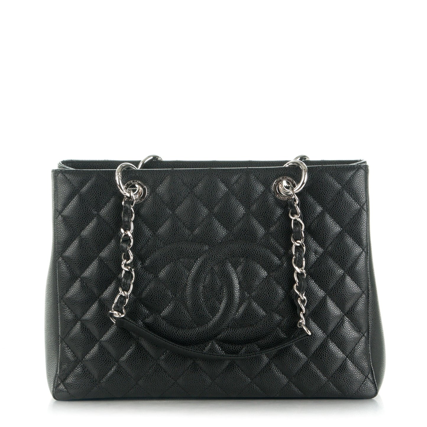 Caviar Quilted Grand Shopping Tote GST Black
