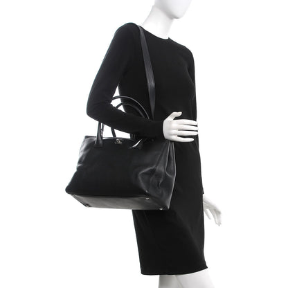 Chanel Calfskin Cerf Executive Shopper Tote Black 2 of 8