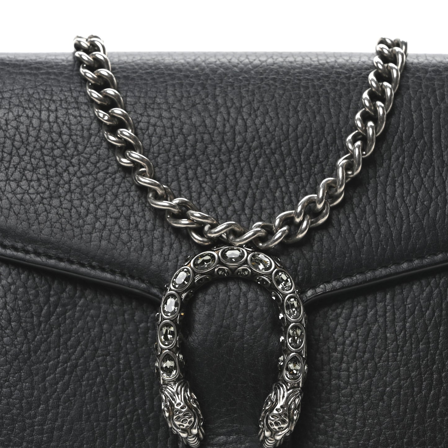 Calfskin Mini Dionysus Chain Wallet Black