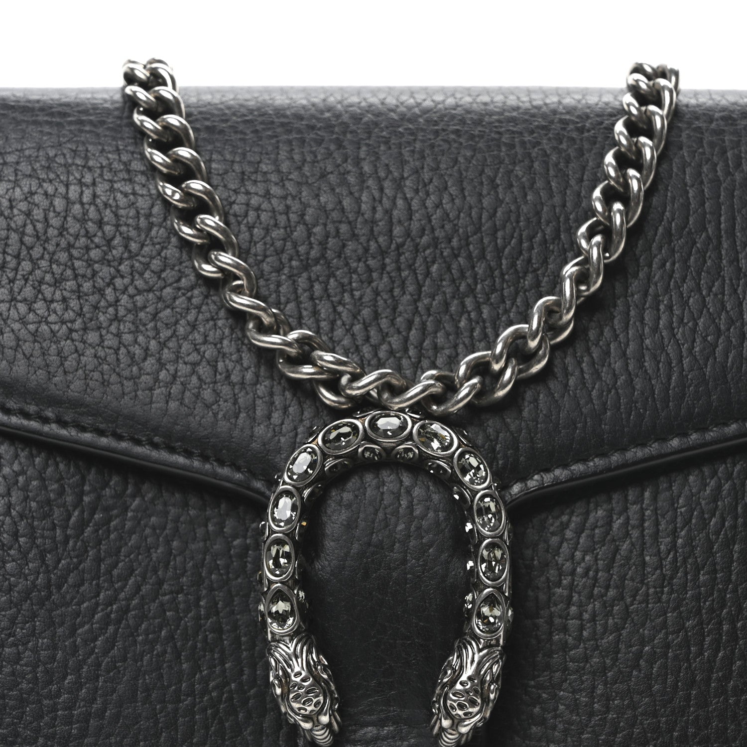 Gucci Calfskin Mini Dionysus Chain Wallet Black 8 of 10