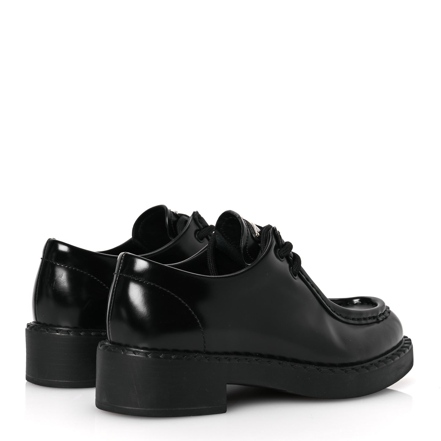 Spazzolato Chocolate Lace Up Loafers 37 Black