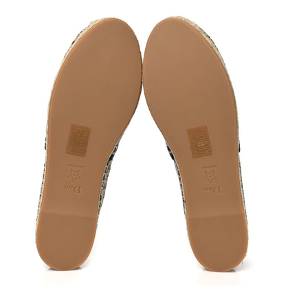 Christian Dior Embroidered Toile De Jouy Granville Espadrille 38 Hazelnut Black 5 of 9