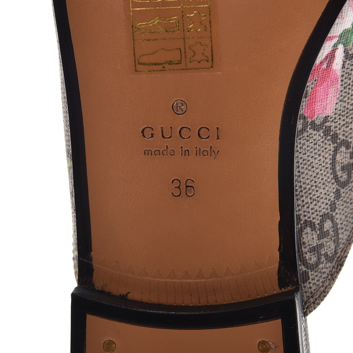 Gucci GG Supreme Monogram Blooms Womens Princetown Slippers 36 Beige Multicolor Dry Rose 6 of 9