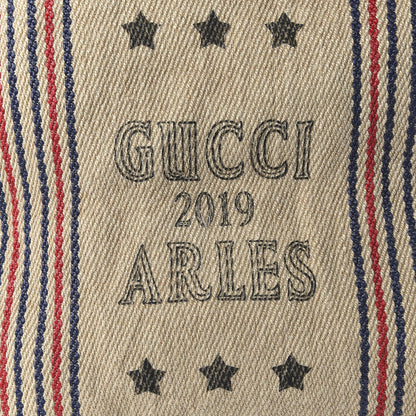Gucci Straw Juta Printed Arles Tote Beige 10 of 10