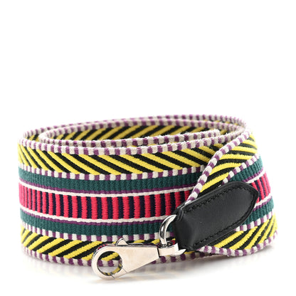 Hermes Toile Swift 50mm Sangle Cavale Shoulder Strap Multicolor Black 1 of 4