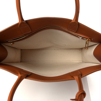 Celine Canvas Calfskin Vertical Cabas Natural Tan 4 of 11
