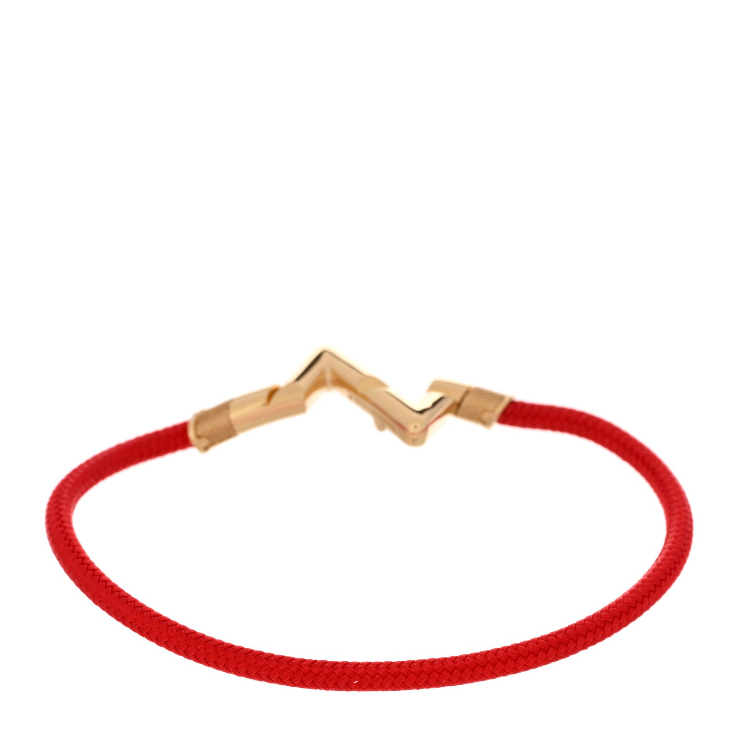 Louis Vuitton 18K Yellow Gold Volt Upside Down Chain Bracelet 17 Red 2 of 4