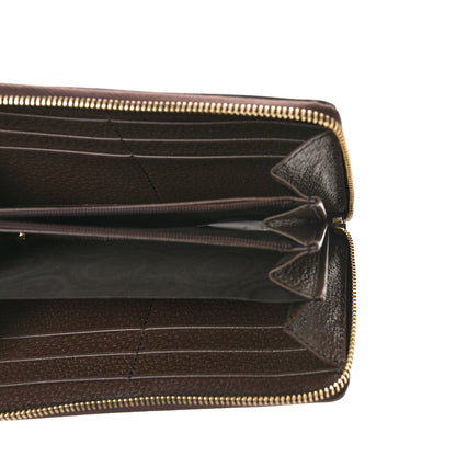 Gucci GG Supreme Monogram Web Ophidia Zip Around Wallet Brown 5 of 9