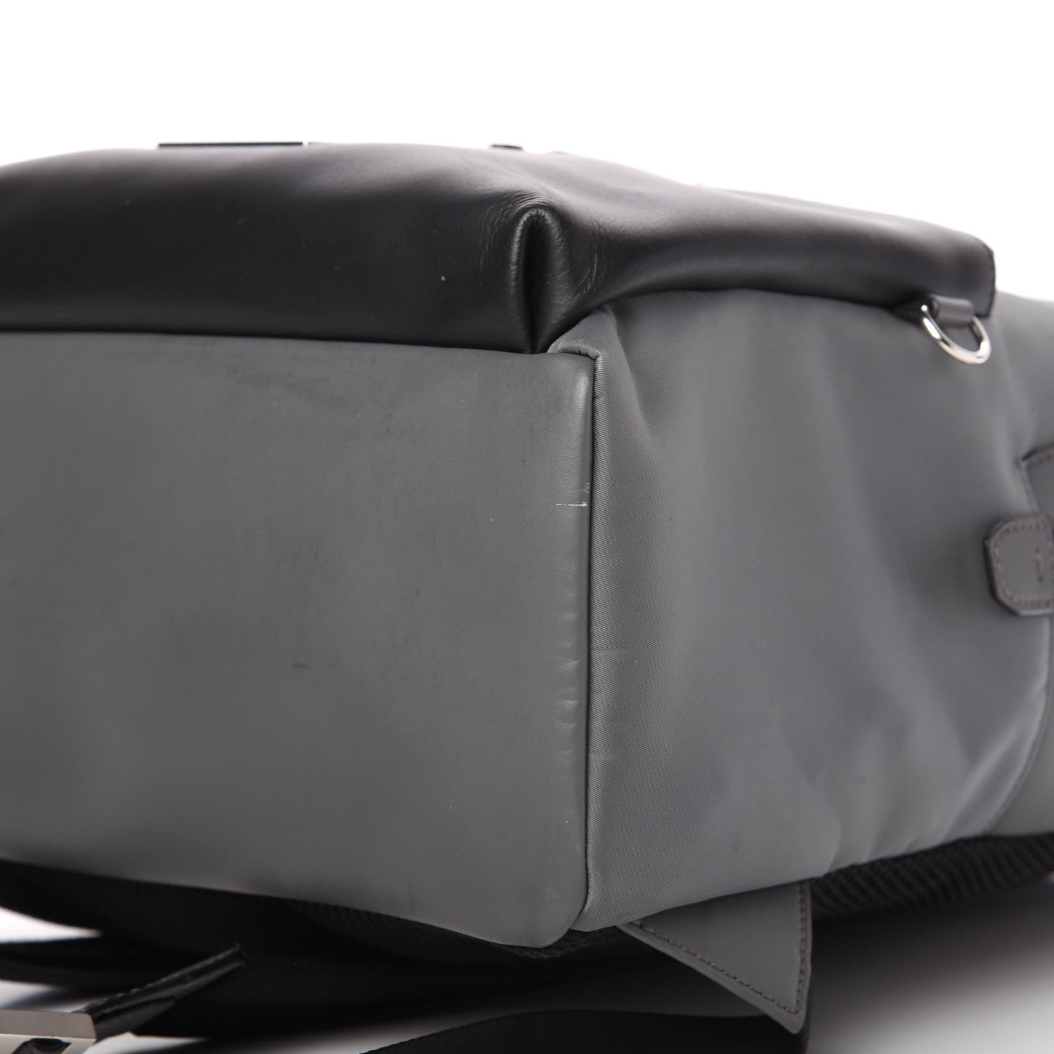 Fendi Nylon Calfskin Faces No Words Emoticon Backpack Grey Black 7 of 10