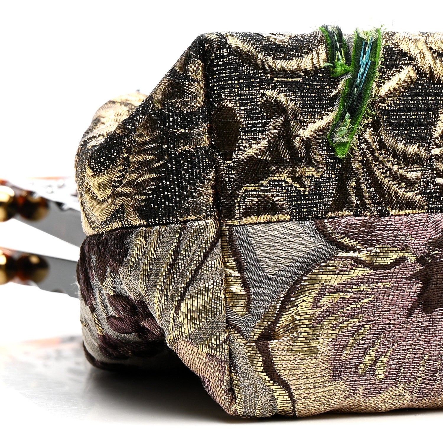 Dolce & Gabbana Silk Crystal Beaded Sequin Plexiglass Floral Vanda Circles Chain Clutch Multicolor 9 of 11